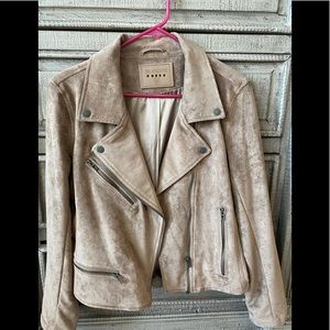 Blank NYC faux suede moto jacket